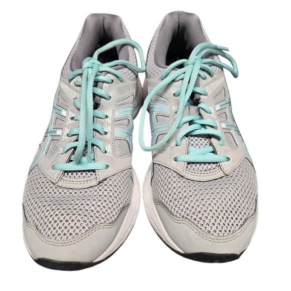 Asics Gel Contend 5 Gray and Blue Athletic Running Shoes 9 - Picture 5 of 8